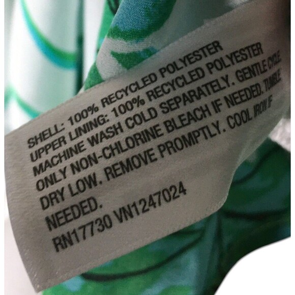 Diane Von Furstenberg Top Women's Size XL White Green Tropical Spaghetti Strap - Picture 8 of 8